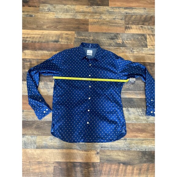 Serge Blanco Coupe Ajustee cobalt and paisley button down shirt - Picture 6 of 6